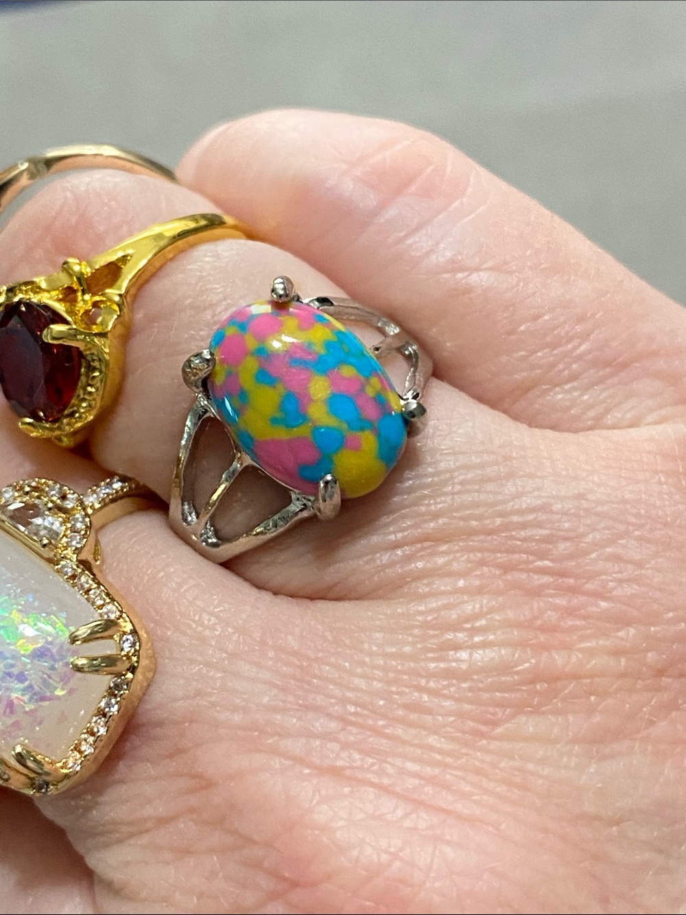 Gold & Silver Tone Statement Rings - Picture 3 of 8